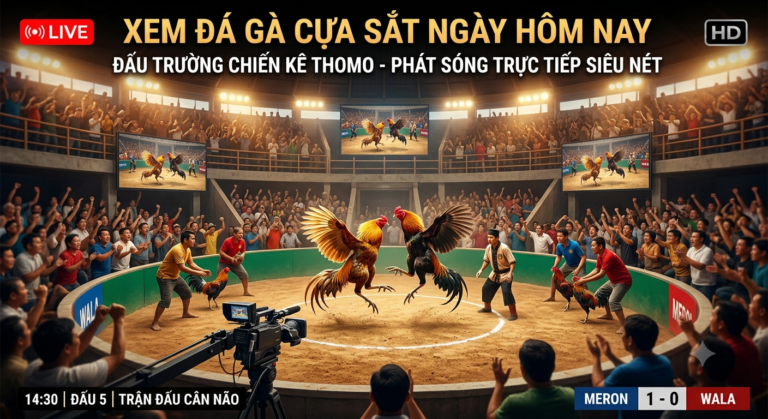 Xem đá gà cựa sắt ngày hôm nay – Đấu trường chiến kê Thomo phát sóng trực tiếp siêu nét